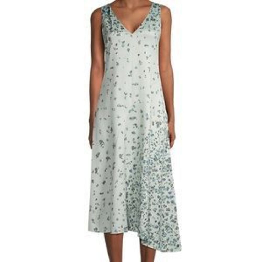 Floral Asymmetrical Shift Dress Vince